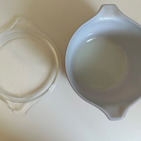 Vintage Pyrex Old Orchard Mixed 3 Pc: Bowl 401, Refrigerator Container: 12, 26 - Picture 5 of 8